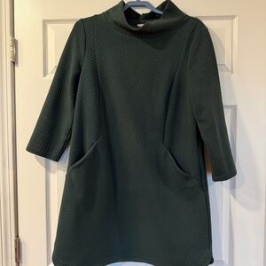 Boden Forest Green Textured Dress